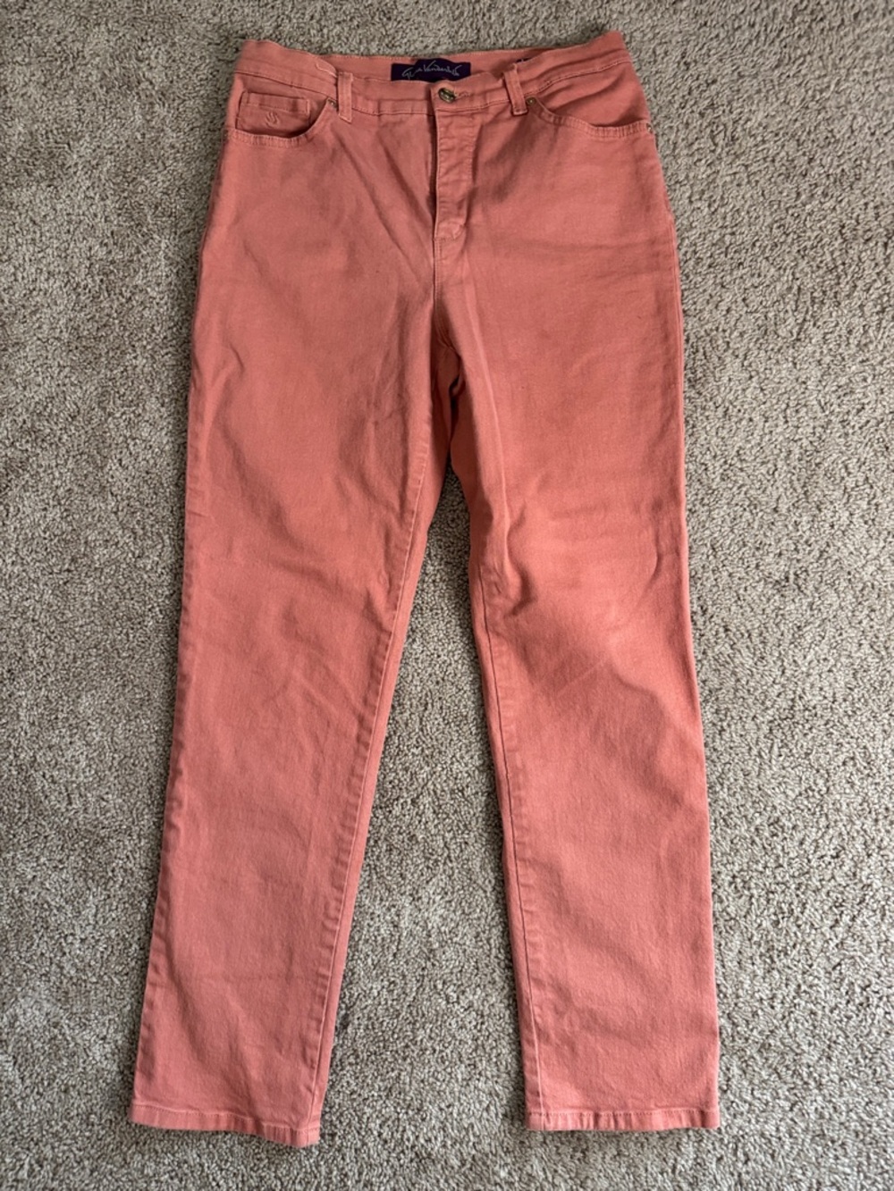 Gloria Vanderbilt Amanda High-Rise Peach Jeans
